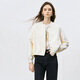 Yanyu White Thin Short Jacket Women's 2026 Spring New Diamond Loose Versatile Casual Temperament Jacket Women Off-White M