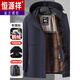 Hengyuanxiang 2026 middle-aged and elderly goose down down jacket three-in-one dad plus velvet thickened pie jacket men's winter warm jacket black L 110-125Jin Jin equals 0.5 kg