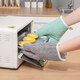 Yingcan oven gloves anti-scalding thickened insulation gloves baking kitchen non-slip special microwave gloves insulation striped coffee 2 pieces