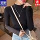 ROMON Half Turtleneck Sweater Women's New Autumn and Winter Knitted Sweater Slim Fit Bottoming Shirt Versatile Western Style Tight Top Brown S 80-95Jin Jin is equal to 0.5 kg