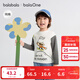 Bala BalaOne children's clothing baby long-sleeved T-shirt pure cotton bottoming shirt boys and girls autumn clothing 2025 new spring and autumn cute white 10101 90