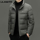 LILANZ Down Jacket 2025 Winter New Casual Business Men's White Duck Down Stand Collar Short Fashion Down Jacket Black M (170)