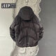 JEEP SPIRIT Зимняя утепленная пуховая куртка Jeep Мужская модная и универсальная простая теплая куртка на утином пуху Холодостойкая куртка с капюшоном фиолетового цвета L Рекомендуемый вес (130 Цзинь Цзинь соответствует 0,5 кг - 145 Цзинь Цзинь соответствует 0,5 кг)