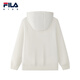 FILA Children's Sweater 2026 Spring New Girls' Casual Loose Hooded Top for Medium and Large Children Cloud White-WT 160
