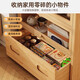 Solid wood sideboard wall storage cabinet integrated living room tea cabinet dining table side cabinet storage cabinet wall cabinet tea bar machine large capacity five layers 60 30 160CM