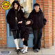 G.duck parent-child coat, new winter style for a family of three and four, minimalist style warm and thickened home wear top for boys and girls JD off-white hooded jacket 100 Recommended height 95-95cm