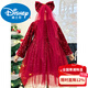 Disney Girls Dress Spring and Autumn Children's High-end Fashion Sequin Princess Dress Children's Red 20 Red Velvet Style Delivery Veil (one size smaller) 100 cm