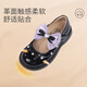DR KONG Spring Girls Princess Bow Etiquette Shoes Campus Performance Children's Leather Shoes Black 23 Foot Length Approximately 13.8-14.6