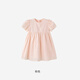 British haute couture series children's skirt summer new pink princess skirt baby girl short-sleeved dress pink 120 cm