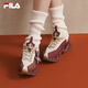FILA VETTA Women's Shoes Yang Mi's Same Style V-Toe Shoes Dad's Shoes 2026 New Year Fashion Casual Sports Shoes Foam White/Wine Red-WR 36