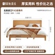 Original element all solid wood bed modern minimalist master bedroom double bed pure solid wood mortise and tenon large bed L701D low body - solid wood color 1.5*2.0m single bed large bed