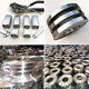 Xu ordered 304 stainless steel cable tie plate with wires, pole hoops, signboards, metal cable tie buckles, marine electricity, gear-type cable tie tool pliers (silver)