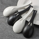 WANIOT Black and White Simple Matte Feeling Light Luxury Household Ceramic Spoon Spoon Wholesale Spoon High-Looking Rice Spoon Small Spoon - Matte Black