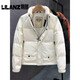 Белый пуховик Lilan, мужская модная брендовая модная зимняя куртка 2025, зима нового стиля, мужская куртка-стойка, теплая и морозостойкая одежда белого цвета XL