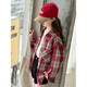 Girls Autumn Plaid Shirt 2025 New Style Casual Big Children Spring and Autumn Korean Style Shirt Loose Jacket Brown 170