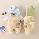 JOYNCLEON Newborn Baby Hooded Jumpsuit Winter Thickened Warm Padded Jumpsuit Baby Outdoor Climbing Clothes Yellow 80cm 9-12 months Recommended weight 8.5-10kg