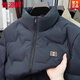 Hengyuanxiang Winter Men's Short Down Jacket Korean Style Thickened Warm Fashionable Stand Collar Sports Windproof New Winter Jacket Men Green L