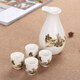 Shiganu ceramic wine set 9 pieces half Jin Jin equal to 0.5 kg small wine pot sake white wine cup one pot 8 wine glasses (spring simple decoration_)