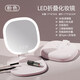 Cosmetic mirror folding tabletop foldable wall-mounted household portable light-filling mirror intelligent adjustment desktop large high-definition mirror dreamy pink three-color light source_ stepless dimming soft light eye protection