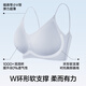 Herbal primary color steel-free breathable seamless women's bra for large breasts push-up adjustable solid color spaghetti strap underwear white + blue spaghetti straps _two pieces for a better discount M _(75ABC)