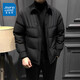 Jeanswest Jeanswest Короткий пуховик мужской зимний 2025 Новый утолщенный теплый ветрозащитный пуховик с лацканами мужской черный теплый и холодный L Рекомендуется 125-140 Jin Jin равен 0,5 кг