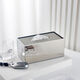 Stainless steel tissue box living room light luxury French Italian style home commercial dining table napkin box style matte black cover