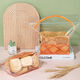 Yong Huan self-supporting self-closing bag toast zipper bag plastic transparent baking packaging bag portable food packaging bag for Western pastry factory direct sales basket style handbag small size 100 pieces for store wholesale only
