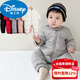 Disney baby winter down jumpsuit for men and women, thickened winter outdoor clothing, plus down rompers, children's warm clothes, gray 59cm