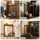 Jiayi sofa movable side table solid wood narrow side cabinet simple trolley living room coffee table small apartment tea table table