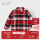 David Bella boys cotton shirt children's plaid shirt autumn baby children's clothing fashionable top