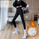 Pupan Extra Long Sheep Velvet Shark Pants Leggings Women's Winter Outer Wear Plus Velvet Thickened High Waist Tight Yoga Pants Black Medium Thick Regular Style Pants Length 93cm M 95-115Jin Jin is equal to 0.5kg Wear