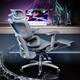 Fantasy Ergonomic Computer Chair Sedentary Comfortable Office Chair Nap Dual-Purpose Gaming Chair Dormitory Computer Chair Special Offer W805 Hollow Style Black Nylon Feet with Footrest