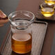 Xinyu handmade glass filter tea leakage tea filter creative tea filter funnel tea set accessories tea filter wooden handle filter