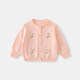 BORBOON B Girls' Jackets and Sweaters 2026 New Spring Clothes Baby Girls Fashionable Cardigan Sweater Tops Spring and Autumn Outing Clothes Pink 6772 73