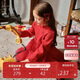 David Bella medium and large children's sweater dress winter dress girls Chinese style New Year red fake two-piece skirt