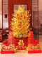 Xushansi 2026 Horse New Year Decoration Atmosphere Scene Layout Floor-standing Decoration Spring Festival New Year’s Day Money and Fortune Christmas Tree Lights 2.1 Meter Money Tree Package + Lion Wake Style (Free Light String + Red Cloth)