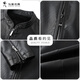 DANCING WOLVES PU Leather Jacket Men's 2026 Spring and Autumn Short Leather Jacket Casual Slim Thick Temperament Handsome Jacket Black L 175