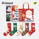 Pami (pami) Christmas socks for women, autumn and winter cartoon cute mid-calf socks, Christmas gift gift box, fun stockings cotton, Christmas socks set A-pack (women's style)_ Christmas gift box, 5 pairs, one size fits all (suitable for sizes 36-43)
