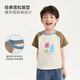Nido Bear pure cotton summer new children's raglan short-sleeved breathable T-shirt baby top for boys and girls flower party 100 cm
