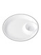 Miaopule white melamine plate restaurant commercial cold dish plate imitation porcelain creative bar snack plate divided dumpling plate 6256