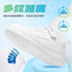 BOBDOG children's shoes 2026 boys' low-top casual shoes spring children's sneakers women's running shoes big children's versatile white shoes white 26 suitable for feet 15.5cm long