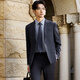 Angel Bird Suit Men's Australian Wool Spring Men's Business Formal Stretch Wool Blended Suit Suit Navy 48 B(175/100) /Please note waist or pants