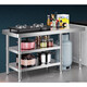 Tuojin gas tank storage rack stainless steel stove stand kitchen gas stove shelf cutting vegetable and meat operation table three layers can be placed extra thick length 100 width 40