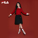 FILA VETTA Women's Shoes Yang Mi's Same Style V-Toe Shoes Dad's Shoes 2026 New Year Fashion Casual Sports Shoes Foam White/Wine Red-WR 36