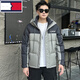 TOME BORNEK high-end brand trendy men's winter hooded down jacket men's Korean version thickened warm slim down jacket trendy off-white 2XL recommended 140-160Jin Jin equals 0.5 kg