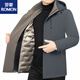 ROMON Business Hooded Down Jacket Men's 2026 New Lightweight Warm Removable Liner Thickened Jacket Navy Blue Removable Liner M 170 90-120Jin Jin is equal to 0.5 kg