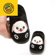 G.duck autumn and winter children's cotton slippers non-slip home floor thick-soled cute cartoon boys and girls baby slippers B style cute dog coffee color 33 inner length 20.5cm about 7-8 years old