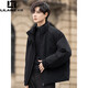 利郎（LILANZ）男士立领轻薄羽绒服25新款情侣白鸭绒外套短款青年冬季加厚防寒服 洋葱紫色 新国标90白鸭绒 M (约85-115斤)
