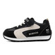 BOBDOG children's shoes spring new big children's running shoes 2026 low-top versatile children's sports shoes women's casual shoes boys' shoes black/meter 36 suitable for feet length 22.3cm