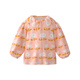 Papa new product climbing spring children's shirt girls long-sleeved pure cotton loose breathable anti-mosquito top jacket pink 90